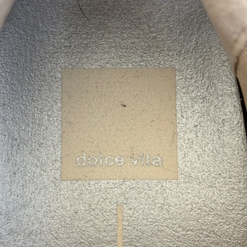 DOLCE VITA Notice Beaded Espadrille Sneakers Natural Burlap Tan Women Size 9
